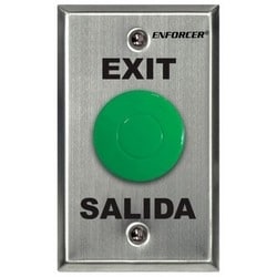 Seco-Larm Usa Inc SD-7213-GSP | R-T-E Plate With Pneumatic Timer (260 Seconds). 1 1/2" Green Mushroom-Cap Button