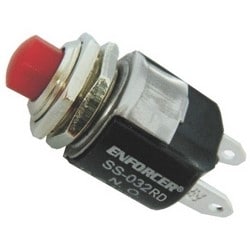 Seco-Larm Usa Inc SS-032Q/RD | Pushbutton, Momentary, No Switch, Spst, 12 Volt Dc, 1 Ampere, Red, For 1/2" Hole
