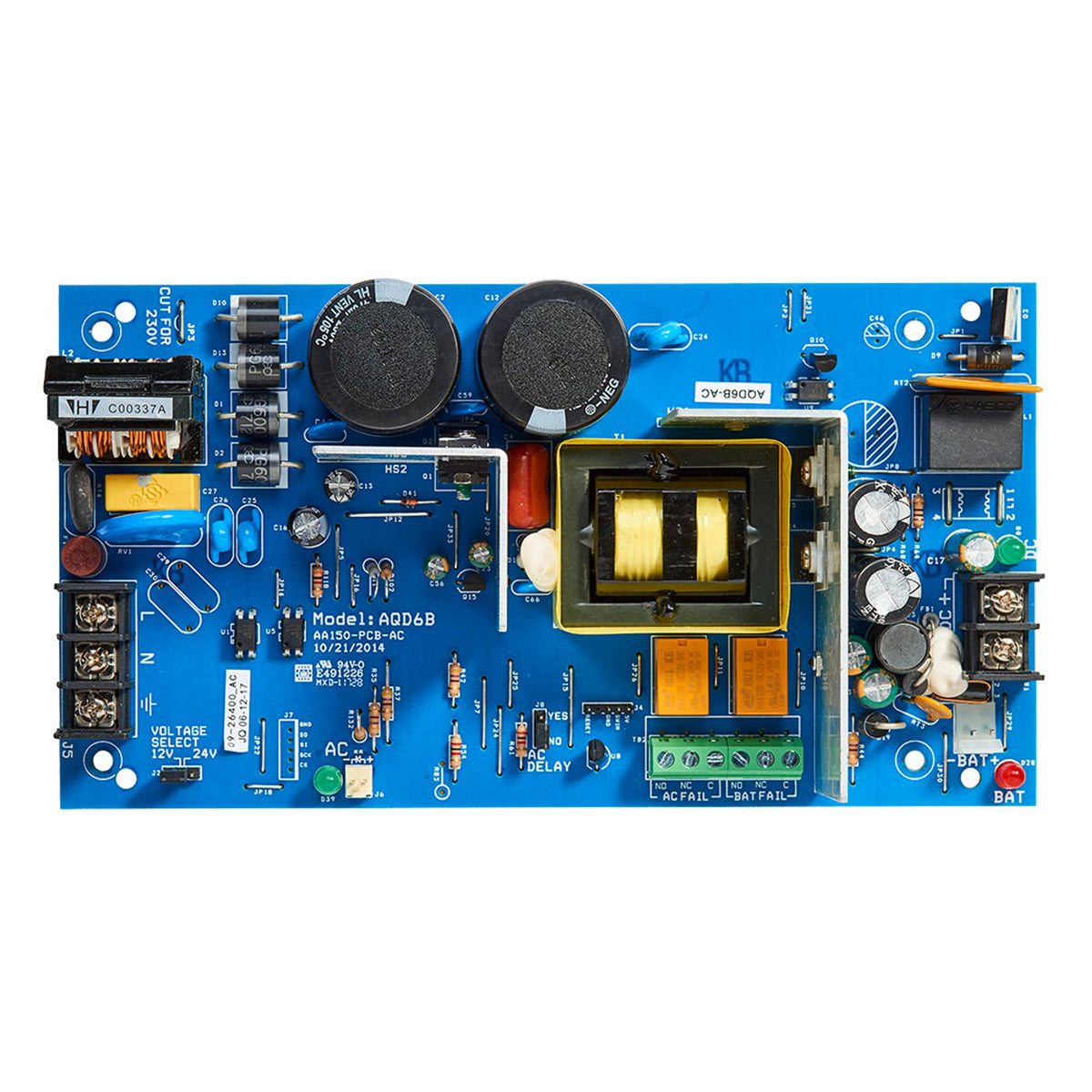Securitron Magnalock Corp AQD6-8C8R2 | Aqd6-8C8R2 6A, 12/24V, 8Out, 2Aptc, 8Rly, Fireboxed Power Supply