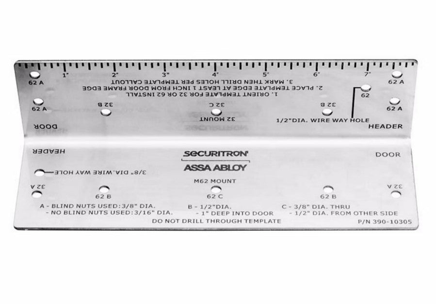 Securitron Magnalock MTK-32/62 | Metal Marking Template