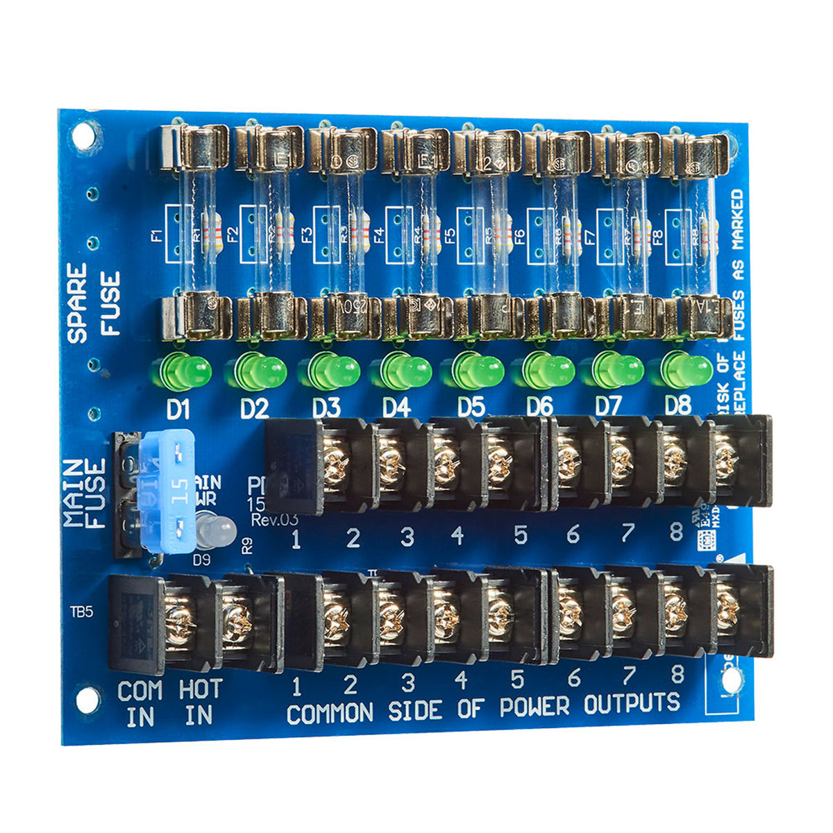 Securitron Magnalock Corp PDB-8F2 | Pdb-8F2 Pdb, 8Out, 2A Glass Fuse