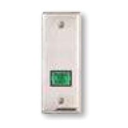 Securitron Magnalock Corp PB3EN | Pushbutton, Momentary, Narrow Stile, 3 Ampere, 4-1/2" X 1-3/4", Stainless Steel Plate, With Interchangeable Green/Red Lens