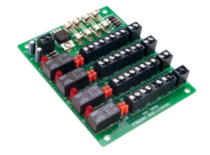 Security Door Controls CR4 4 Stn Relay Module 12/24 Vdc