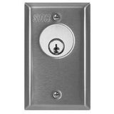 Security Door Controls 702U | Mortise Cylinder Key Switch, 1-Gang, Momentary, Spdt, 6 Ampere, 2.875" W X 4.5" H X 20 Gauge Thickness, Dull Stainless Steel