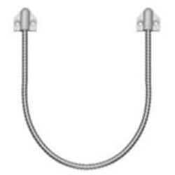 Security Door Controls PT-2U | Power Transfer Door Loop, Stainless Steel, 1/4" Inner Diameter X 18" Length Conduit, With Black Plastic End Cap