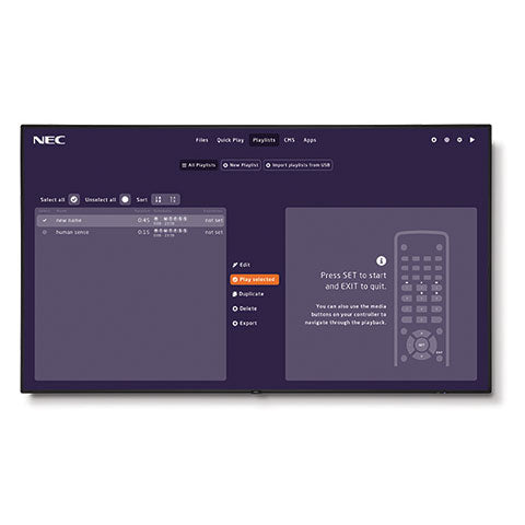 Sharp Electronics Corporation C981Q-MPI | C981Q, 98" SoC powered by RPi including MediaPlayer and CMS platform digital signage display
