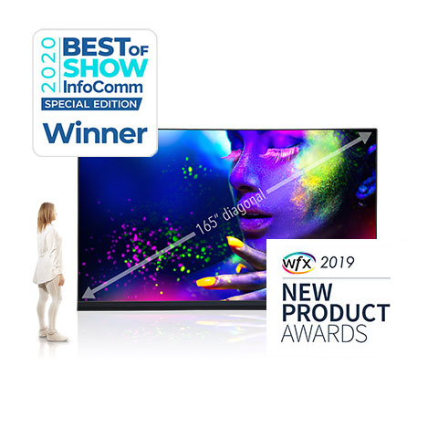 Sharp Electronics Corporation LED-FA009I2-165 | dvLED 0.9mm Pitch Video Wall, 165" Diagonal 4K UHD (3840 x 2160) Native Resolution. Includes Wall LED Modules