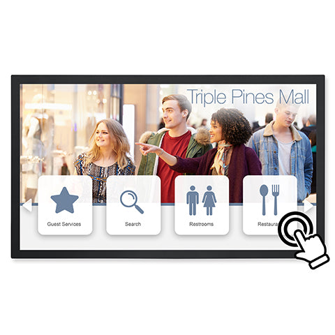Sharp Electronics Corporation M321-IR | MultiSync 32" LED LCD Public Display Monitor with clear temPEred 10-point IR touch installed