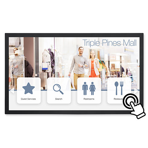 Sharp Electronics Corporation ME651-IR | MultiSync 65" LED LCD Public Display Monitor With Clear Tempered 10-point IR Touch Installed