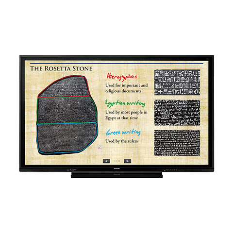 Sharp Electronics Corporation PN-C751H | 4K Ultra-HD 75" Class (74 - 1/2" Diagonal) AQUOS BOARD Interactive Display System With 20-point Multi-touch Screen