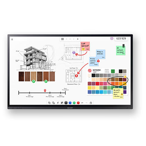 Sharp Electronics Corporation PN-LA752 | 75" LED LCD, UHD, 500NITS, HDMI X2, USB-C X1, SDM EXPANSION SLOT,