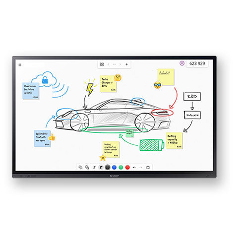Sharp Electronics Corporation PN-LA862 | 86" LED LCD, UHD, 500NITS, HDMI X2, USB-C X1, SDM EXPANSION SLOT,