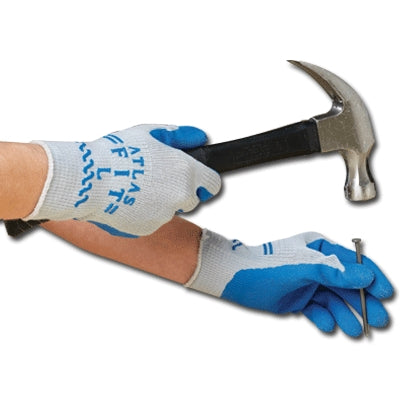 Showa 300S-07 | Atlas Fit 300 Gloves Poly-Cotton, Latex Coated, White, Small