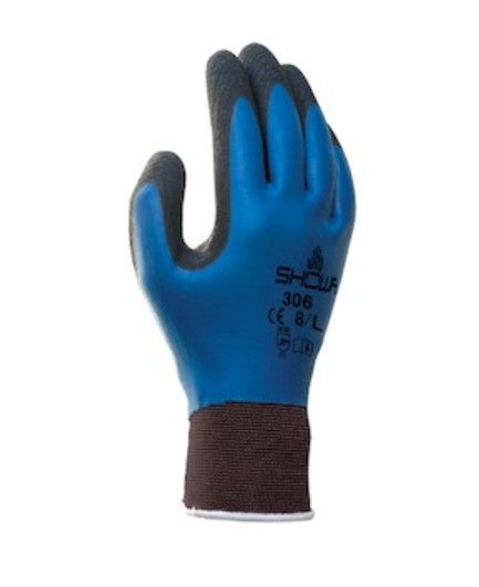 Showa 306M-07 | 306 Rubber Coated Gloves Nylon/Polyester, Rubber Coated, Medium
