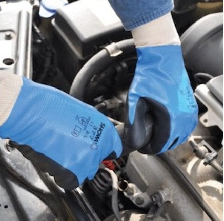 Showa 377L-08 | 377 Nitrile Foam Grip Gloves Nylon/Polyester, Foam Nitrile Coated/Nitrile Dipped, Size 8