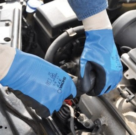 Showa 377M-07 | 377 Nitrile Foam Grip Gloves Nylon/Polyester, Foam Nitrile Coated/Nitrile Dipped, Size 7