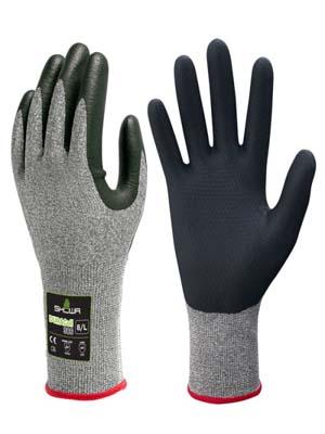 Showa 386M-07 | DURACOIL 386 Cut-Resistant Gloves Microporus Nitrile Coated, 13 Gauge, Gray, Medium
