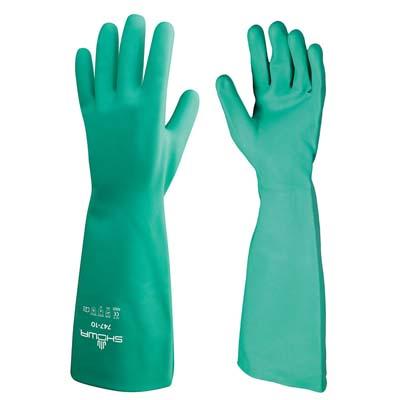 Showa 747-10 | 747 Nitrile Gloves 22 mil, 19" Length, Unsupported, X-Large