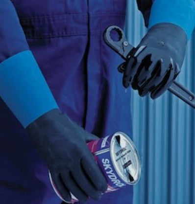 Showa CHML-09 | Chem Master Neoprene Gloves 26 mil, 12" Length, Tractor Tread Grip, Size 9