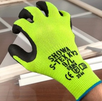 Showa S-TEX300M-08 | S-Tex 300 Gloves Hagane Coil, Latex Coated, Medium