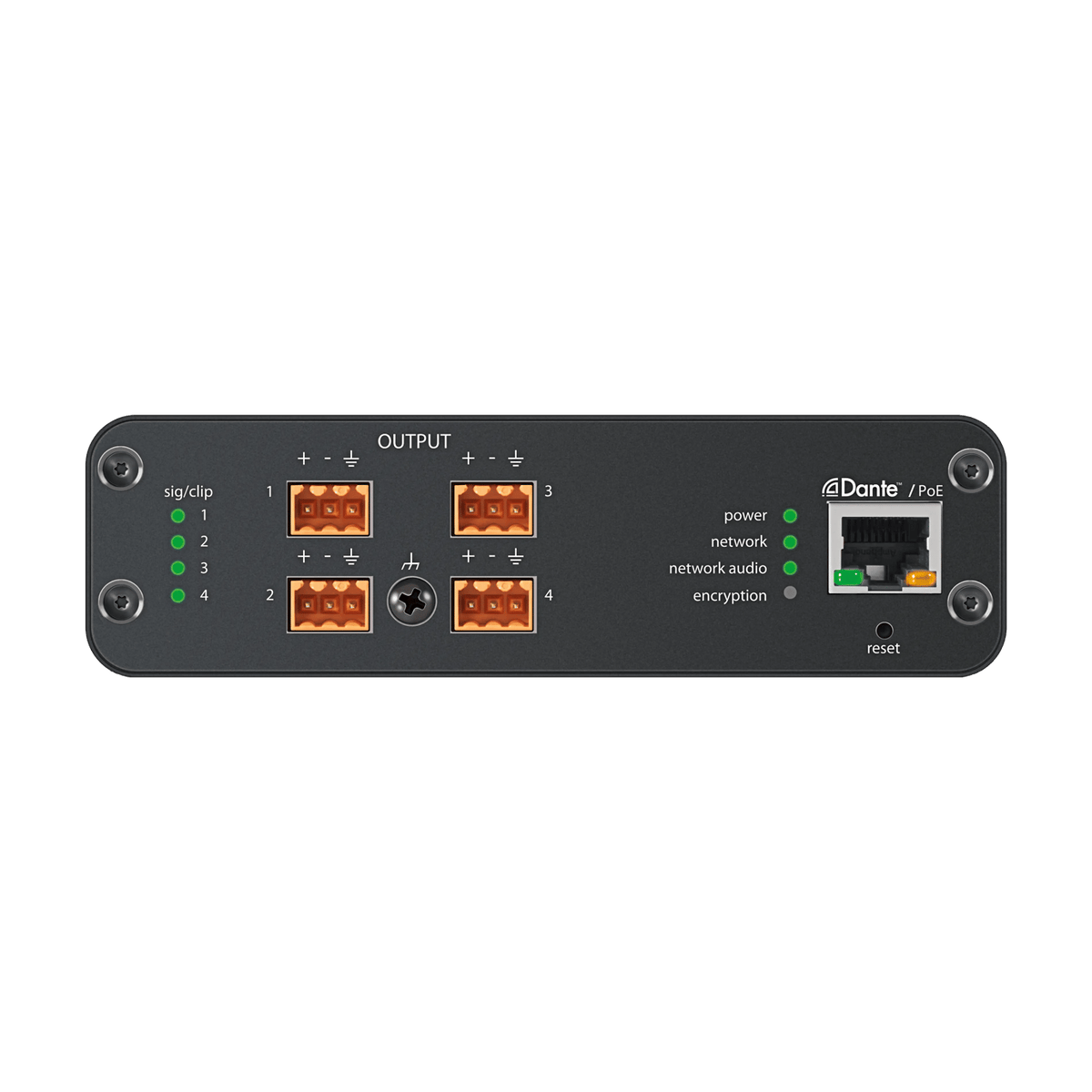 Shure Bros ANI4OUT-BLOCK | 4Ch Mic/Line Out-DNTE, 1/3RU, Block