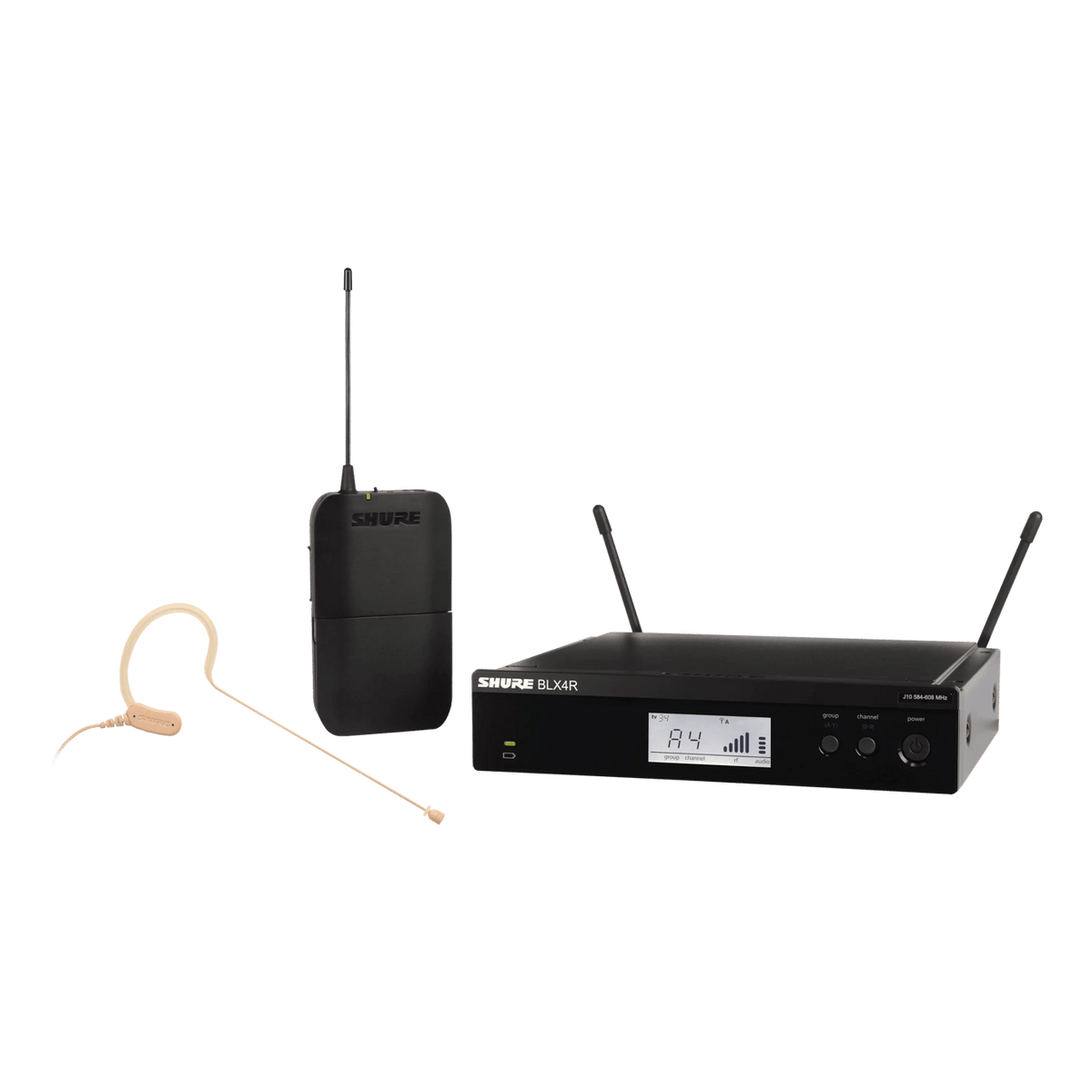 Shure Bros BLX14R/MX53-H10 | BLX14R Headset System With MX153