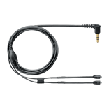 Shure Bros EAC46BKS | Detachable Earphone Cable 46", Black With Silver MMCX