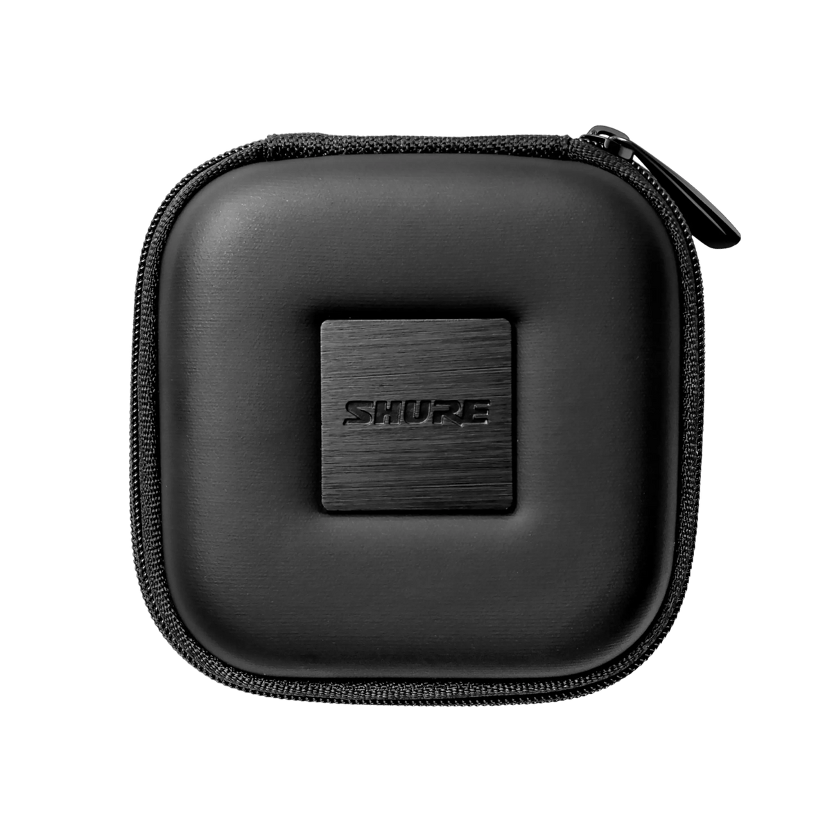 Shure Bros EASQRZIPCASE-BLK | Square Zipper Earphone Pouch-Black