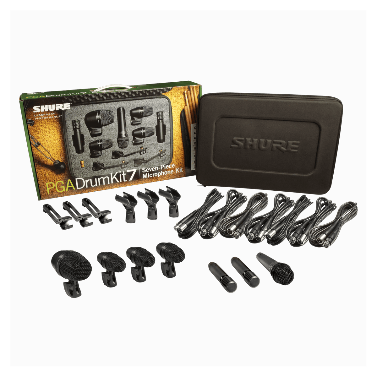 Shure Bros PGADRUMKIT7 | 7PC Drum Kit PGA52, 57, 56(X3), 81(X2)