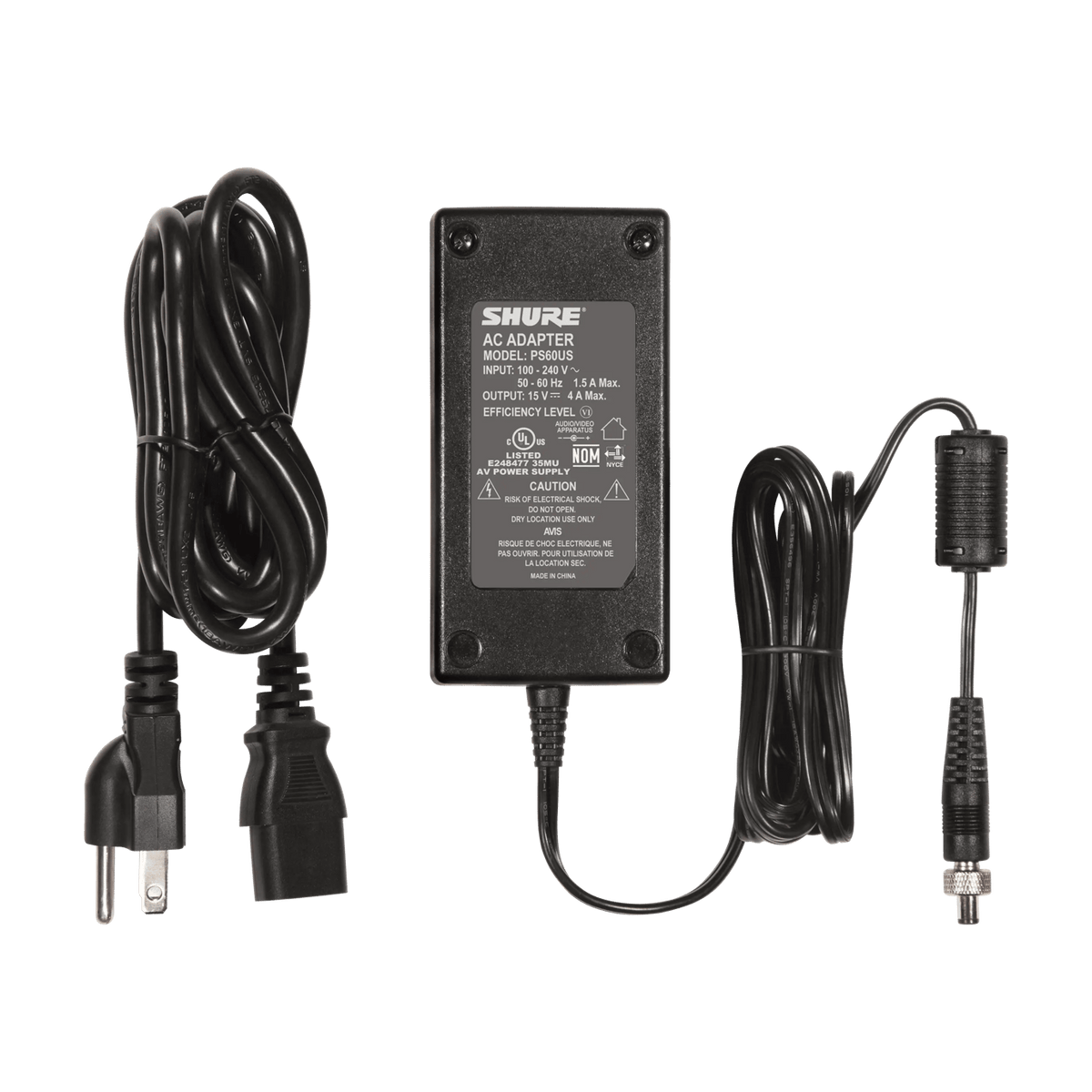 Shure Bros PS60US | Power Supply, Energy Eff. Switching