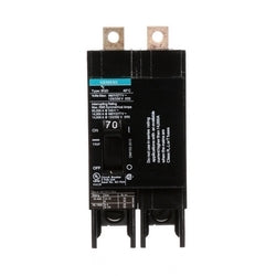 Siemens US2:BQD270 | Molded Case Circuit Breaker, Thermal Magnetic, Panelboard Mount, 2 Pole, 480 Star/277 Volt AC, 50/60 Hertz, 125/250 Volt DC, 70A