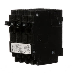 Siemens US2:Q22040CT | Molded Case Circuit Breaker, Triplex, Common Trip, Plug-In, 3 Pole, 120/240 Volt AC, 20/40A, 10 kA Interrupting Rating