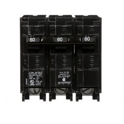 Siemens US2:Q360 | Miniature Circuit Breaker, Common Trip, Thermal Magnetic, Low Voltage, Plug-In, 3 Pole, 240 Volt AC, 60A, 10 kA Interrupting Rating
