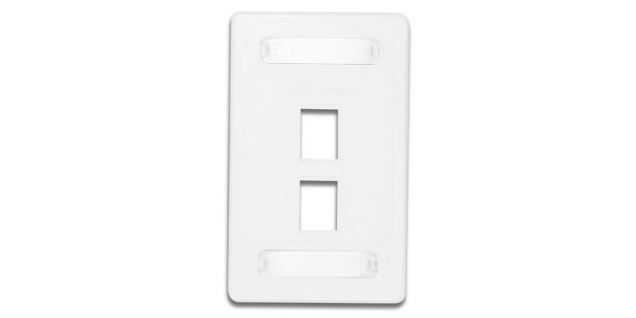 Siemon Company 10GMX-FPS02-02 | Faceplate, White, Thermoplastic, 2Port, Flush-mount, 1Gang, White