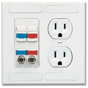 Siemon Company DR-S-02 | Duplex Face Plate, 2 Port, 1 Gang, White, Flush Mount, No, Thermoplastic