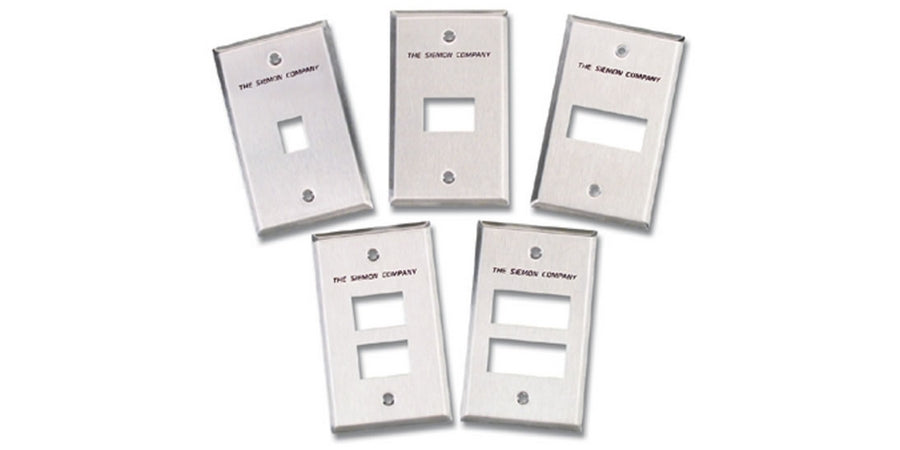 Siemon Company MX-FP-S-02-SS | Faceplate, Stainless Steel, Stainless Steel, 2Port, 1Gang, Stainless Steel