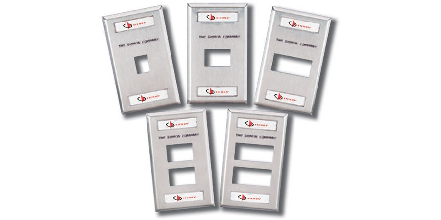 Siemon Company MX-FP-S-04-SS-L | Faceplate, 4Port, 1Gang, Stainless Steel