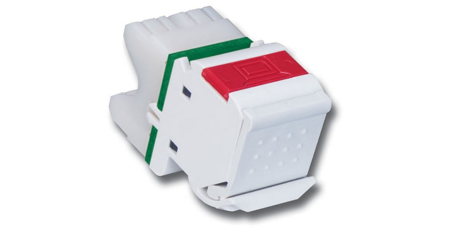 Siemon Company MX5-04 | Outlet, Cat 5e, Punch Down, 1 Port, T568A, T568B, UTP, Gray, Angled