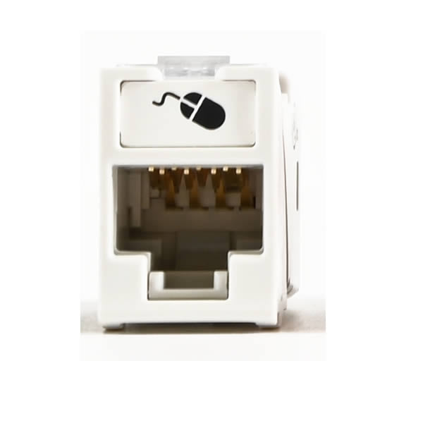 Siemon Company U6-H02NS | Outlet, Cat 6, 1 Port, T568A, T568B, UTP, Flame Retardant Thermoplastic, White