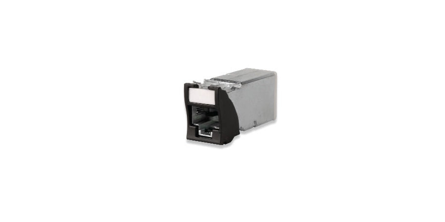 Siemon Company Z6A-S01 | Outlet Jack, Cat 6a, 1 Port, T568A, T568B, Shielded, Copper Alloy, Black