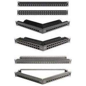Siemon Company ZS-PF-24 | Patch Panel, Cat 6A, Semi-Gloss Black, 19 in. Rack, Shielded, Steel, 24 Port