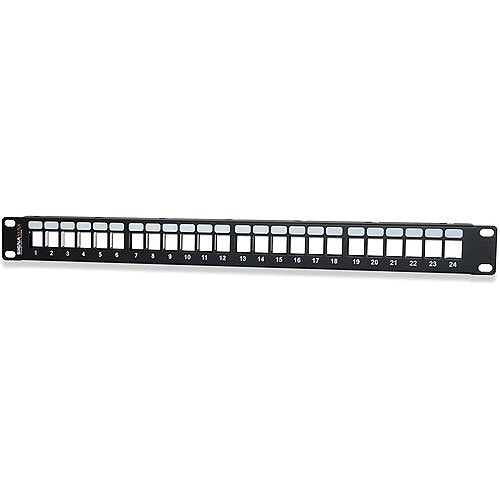 Signamax 24U-HDMMP | Patch Panel, Black, 1U Rack Mount, 24-Port IDC Termination
