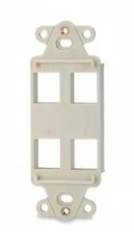 Signamax DA-4-WH | Faceplate, 4-Port, White