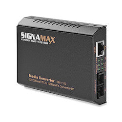 Signamax FO-065-1110 | 10/100TX to 100FX Media Converter – ST Connector, Multi-Mode, 2 km Range