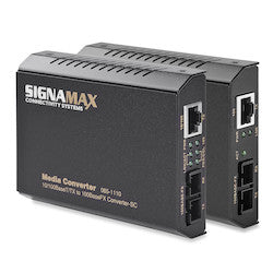 Signamax FO-065-1100 | 10/100TX to 100FX Media Converter – SC Connector, Multi-Mode, 2 km Range