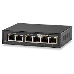Signamax FO-SC10110 | 4-Port Gigabit PoE+ Switch – 10/100/1000 Mbps