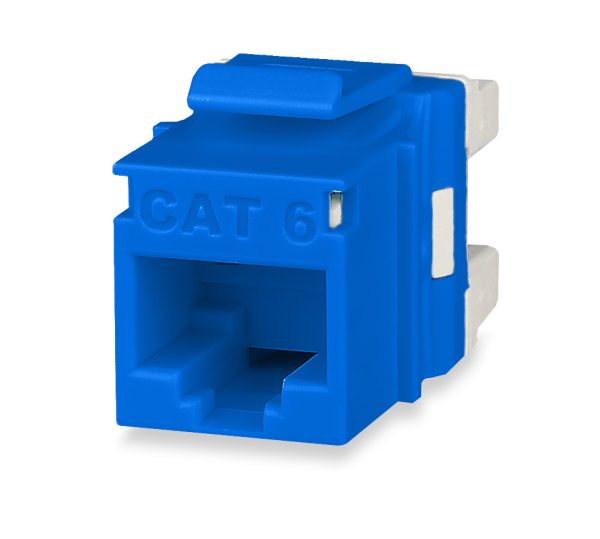 Signamax KJ458MT-C6C-BU | Cat6 Keystone Modular Jack, T568A/T568B, Blue