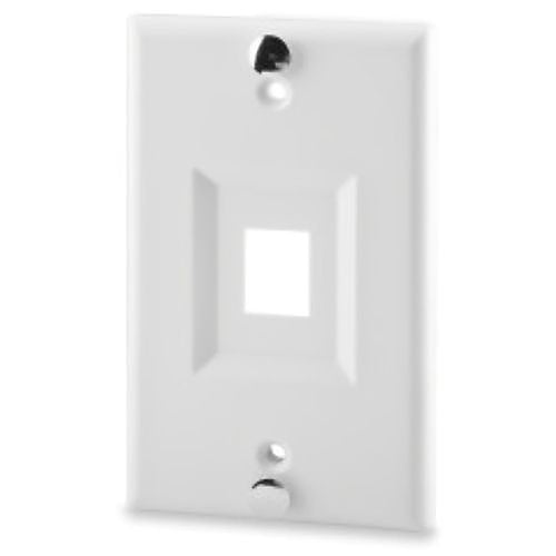 Signamax SKF-1P-WH | Phone/Data Wall Plate, 1-Port, 1-Gang, White