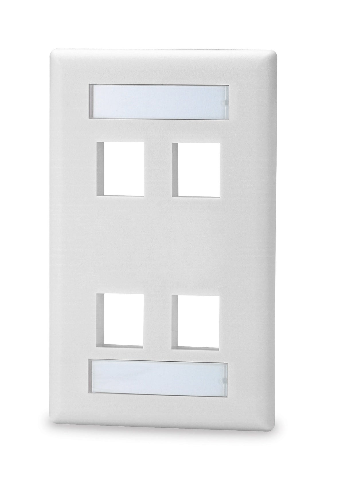 Signamax SKFL-4-WH | Faceplate, 4-Port, 1-Gang, Thermoplastic, White