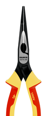 Williams 2427 S-200 | ERGO 45° Bent Tip Snipe Nose Pliers with Insulated Dual-Component Handles and Phosphate Finish (200 mm)